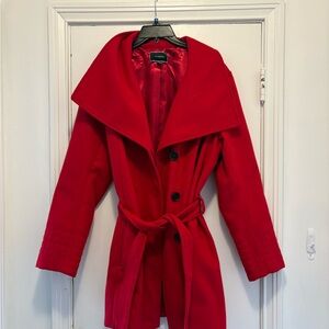 Le Chateau Vibrant Red Trench Coat